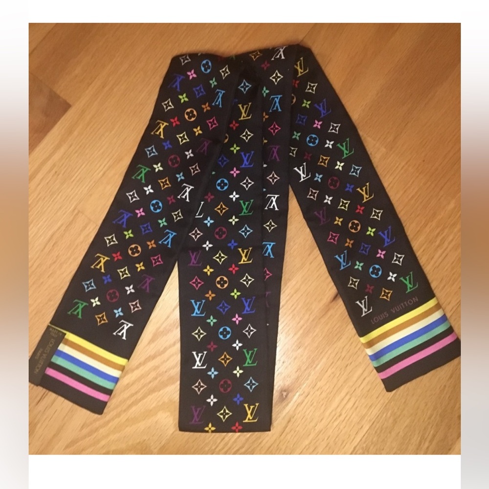 Louis VuittonTakashi Murakami Multicolor Silk Bandeau Twilly NWT 💖
